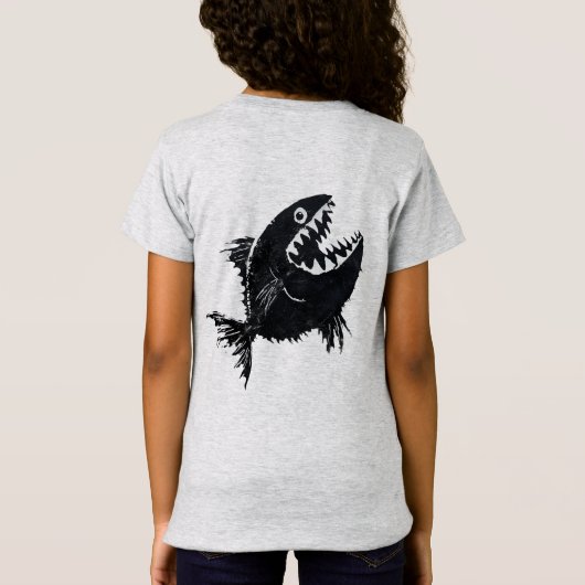 Two scary fish, personalized t-shirt (Achterkant)