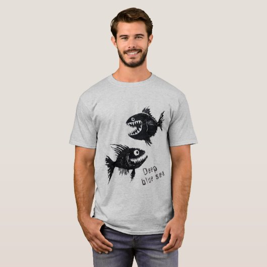 Two scary fish, personalized t-shirt (Voorkant volledig)