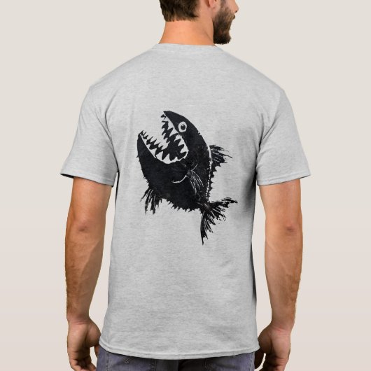 Two scary fish, personalized t-shirt (Achterkant)