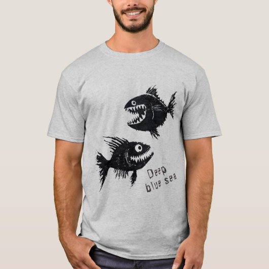 Two scary fish, personalized t-shirt (Voorkant)