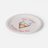 Two Scoops Ice Cream Twins Baby shower Papieren Bordje (Gekanteld)