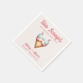 Two Scoops Ice Cream Twins Baby shower Servet (Hoek)