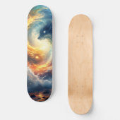 Two sea monsters chase each other, fantasy  persoonlijk skateboard (Voorkant)