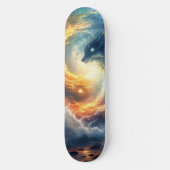 Two sea monsters chase each other, fantasy  persoonlijk skateboard (Voorkant)