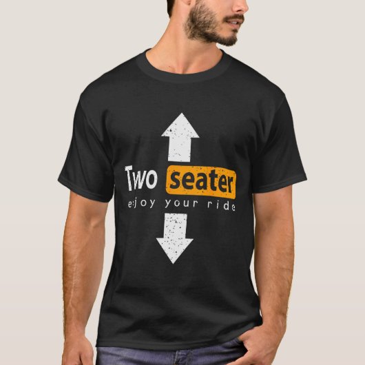 Two-seater Enjoy The Ride Funny Swingers Wife Swap T-shirt (Voorkant)