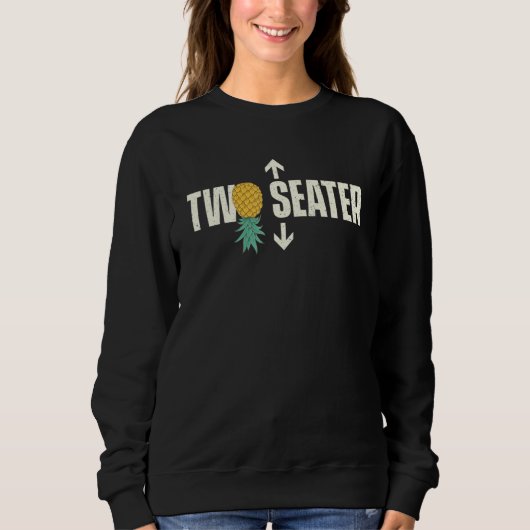 Two Seater   Upside Down Pineapple Swinger Couple  Trui (Voorkant)