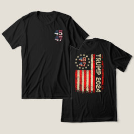 Two Side 45 47 Trump 2024 Amerikaanse vlag (op de  Tri-Blend Shirt