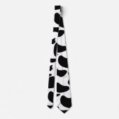 Two Sided Black and White Holstein Koe Pattern Str Stropdas (Achterkant)