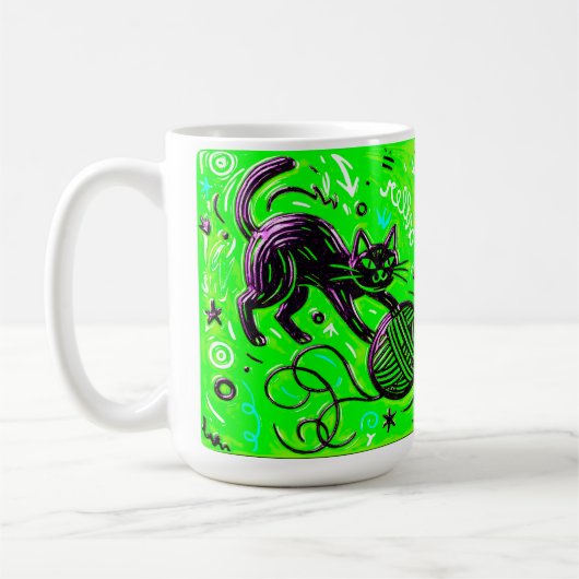 Two-Sided Cat Koffiemok (Links)