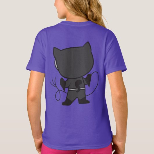 Two-Sided Chibi Catoman T-shirt (Achterkant)
