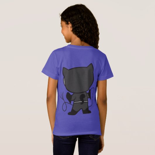 Two-Sided Chibi Catoman T-shirt (Achterkant volledig)