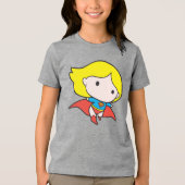 Two-Sided Chibi Supergirl Tri-Blend Shirt (Voorkant)