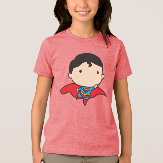 Two-Sided Chibi Superman Tri-Blend Shirt (Voorkant)