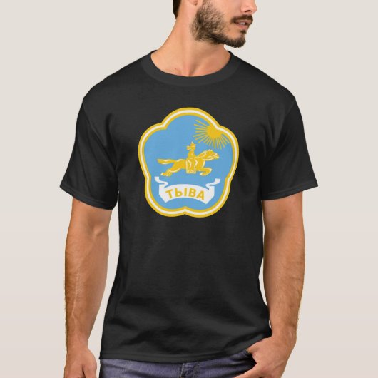 Two-sided Coat of Arms Tuva, Center of Asia tee T-shirt (Voorkant)