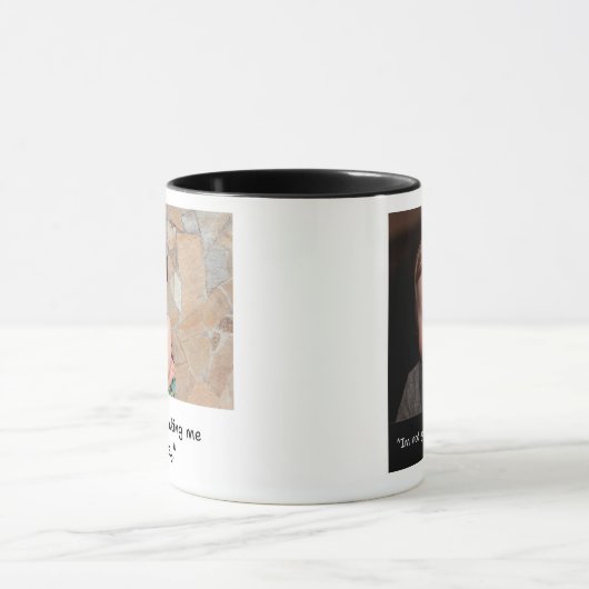 Two-sided funny child sayings mug mok (Midden)