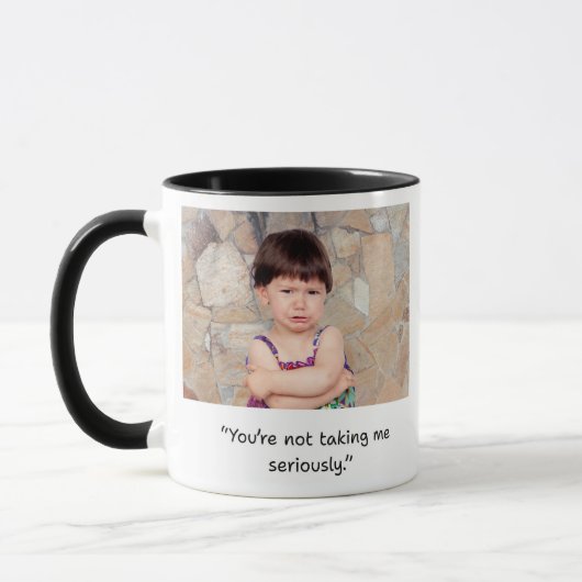 Two-sided funny child sayings mug mok (Links)