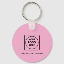 Two Sided Logo QR Code Blush Pink Keychains Sleutelhanger