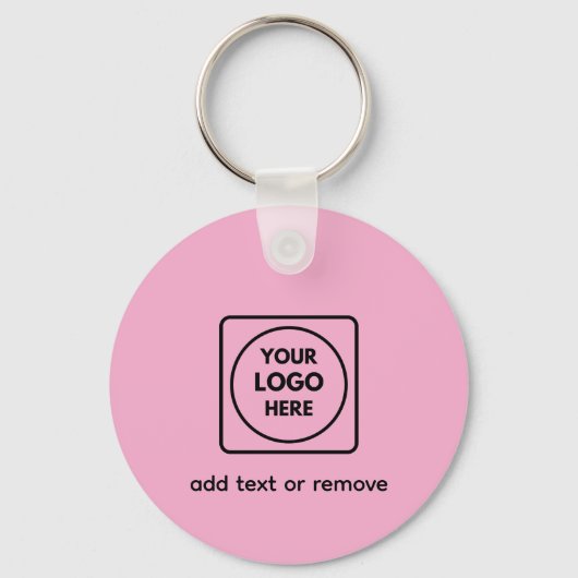 Two Sided Logo QR Code Blush Pink Keychains Sleutelhanger (Voorkant)