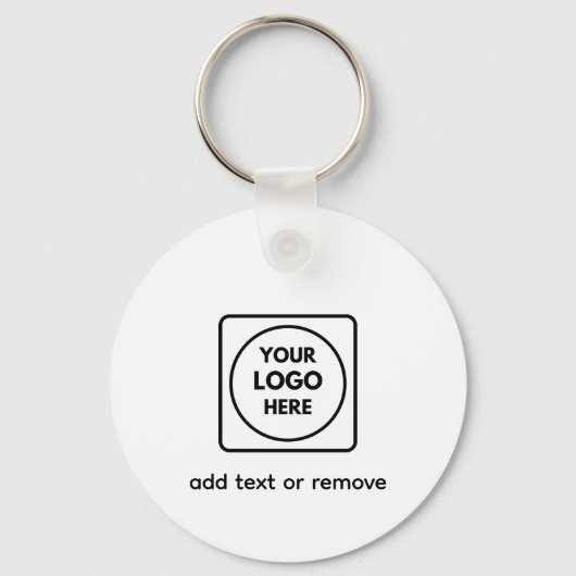 Two Sided Logo QR Code Clean Business Keychains Sleutelhanger (Voorkant)