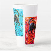 Two-Sided Neon Cat Latte Mok (Voorkant)