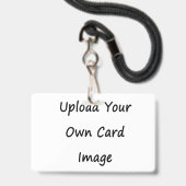 Two Sided Own Image Photo ID Full Card Badge (Voorzijde met lanyard)
