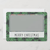 Two Sided Photo Green Pine Kerstmis Holiday Kaart (Voorkant)