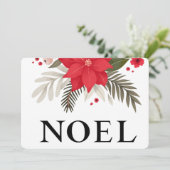 Two Sided Photo NOEL kerstfeestay Kaart (Staand voorkant)