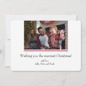 Two Sided Photo NOEL kerstfeestay Kaart (Achterkant)