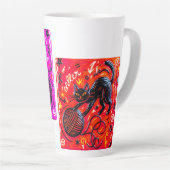 Two-Sided Pink Cat Latte Mok (Rechterhoek)