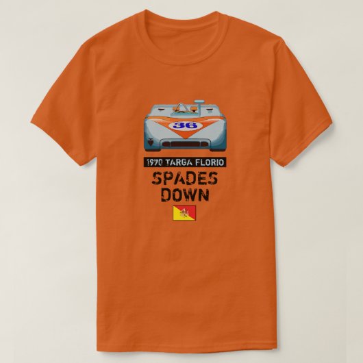 Two-Sided SPADES DOWN Racing T-shirt (Design voorkant)