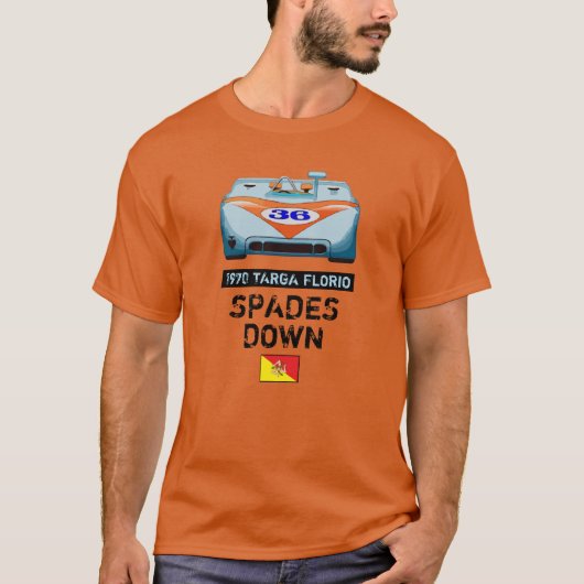 Two-Sided SPADES DOWN Racing T-shirt (Voorkant)