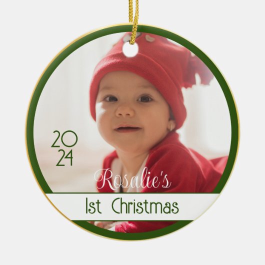 Two Sided Twins Baby's Eerste Kerstmis Ornament (Voorkant)