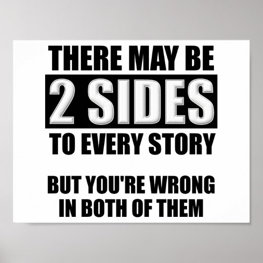 Two Sides Funny Poster (Voorkant)