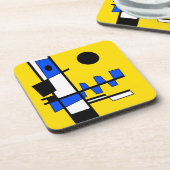 Two Sides Of Ethnicity Yellow Blue Black White Bier Onderzetter (Linkerzijde)