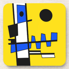 Two Sides Of Ethnicity Yellow Blue Black White Bier Onderzetter