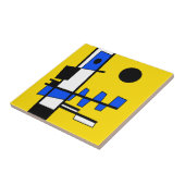 Two Sides Of Ethnicity Yellow Blue Black White Tegeltje (Zijkant)