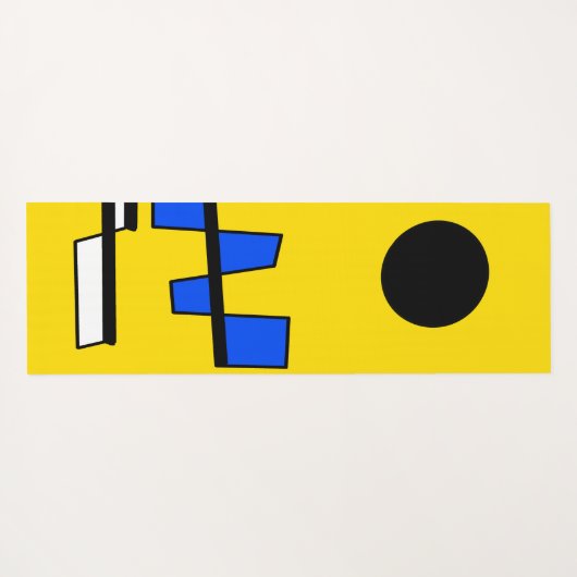 Two Sides Of Ethnicity Yellow Blue Black White Yogamat (Achterkant (horizontaal))