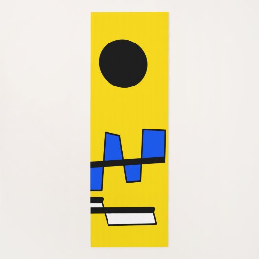 Two Sides Of Ethnicity Yellow Blue Black White Yogamat (Achterkant)