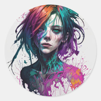 Two Sides Ronde Sticker