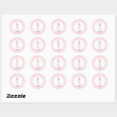 Two Silly Goose 2nd Birthday Pink  Ronde Sticker (Vel)