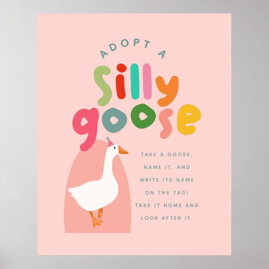 Two Silly Goose Birthday Adoption Station Poster (Voorkant)