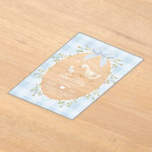 Two Silly Goose Blue Gingham 2nd Birthday Acryl Uitnodigingen (Laagn)