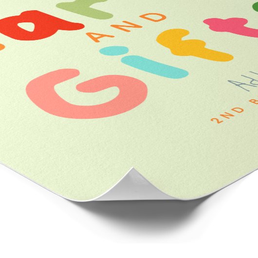 Two Silly goose Cards and Gifts Birthday Sign Poster (Hoek)