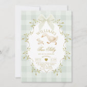 Two Silly Goose Gender Neutral Sage 2nd Birthday Kaart (Voorkant)