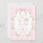 Two Silly Goose Pink Bow Girl 2nd Birthday Kaart (Voorkant)