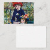 Two Sisters, On the Terrace by Renoir Notitiekaartje (Voorkant / Achterkant)