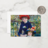 Two Sisters, On the Terrace by Renoir Notitiekaartje (Voorkant / Achterkant in situ)