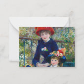 Two Sisters, On the Terrace by Renoir Notitiekaartje (Voorkant)