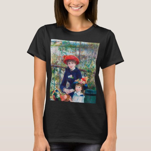 Two Sisters - Renoir Impressionist Painting T-shirt (Voorkant)