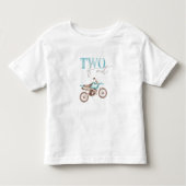 TWO Snel Lichtblauw Dirt Bike Verjaardags T-shirt (Voorkant)